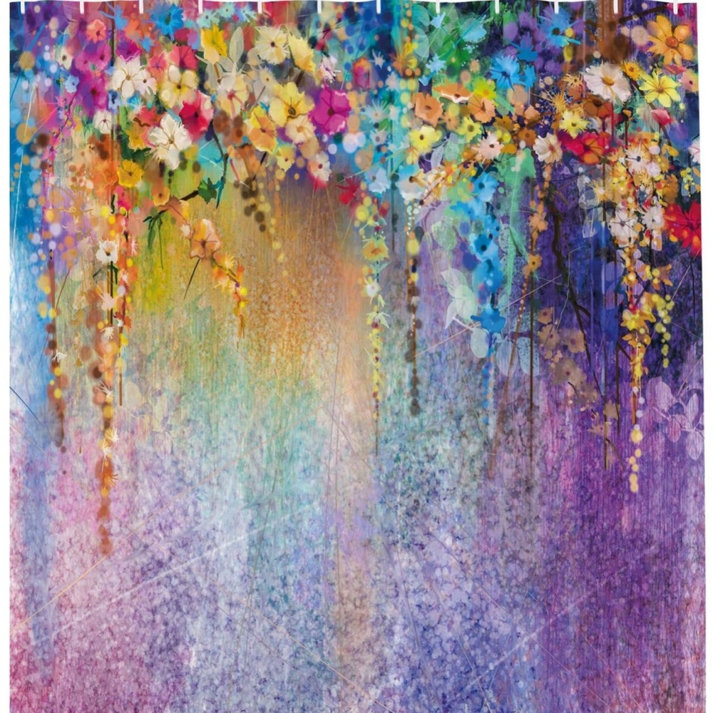PERFECT CONDITION shower curtain Colorful Floral Abstract Art Print